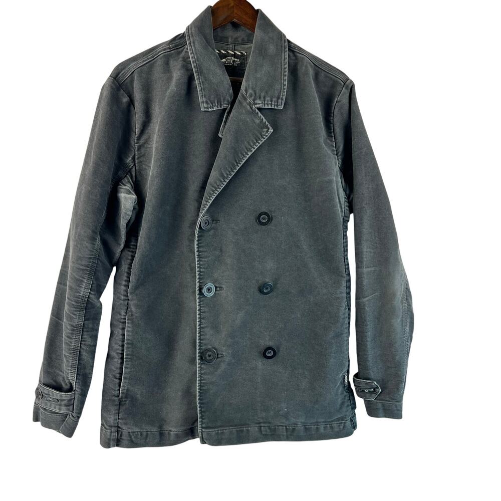 Vans Men's Double-Breasted Pea Coat in Faded Charcoal